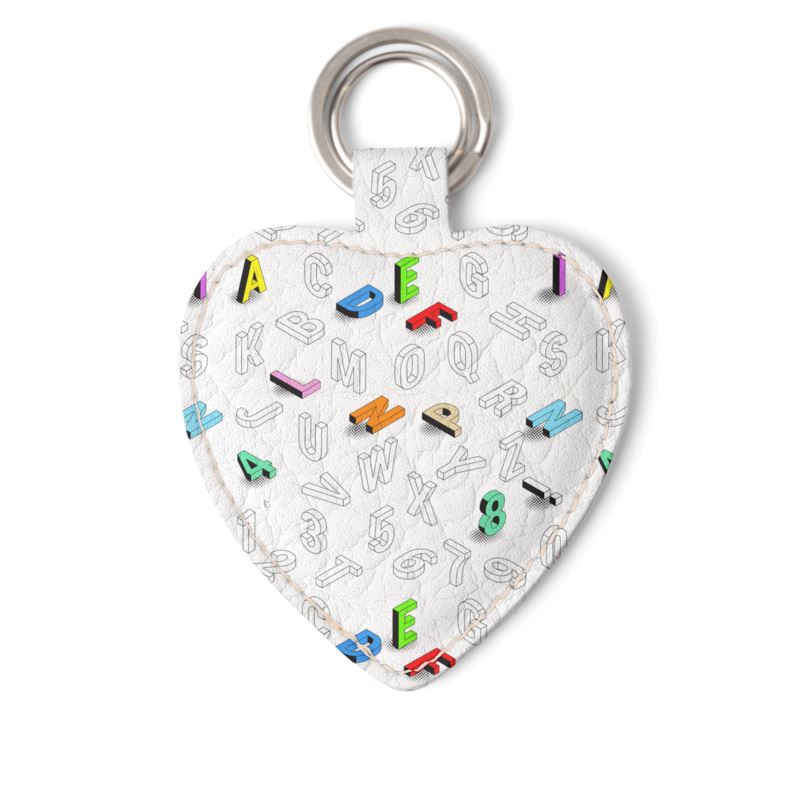 DP Pastel Alphabet Heart Key Holder