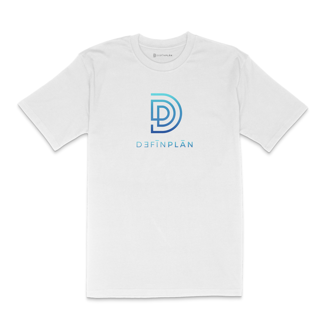 OMBRE DP BRANDED CORE LOGO TEE WITH BLUE GRADIENT