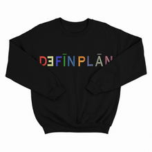 Load image into Gallery viewer, Embroidered Puff Cut and Sew Sweatshirt with colorful satin 3D lettering
